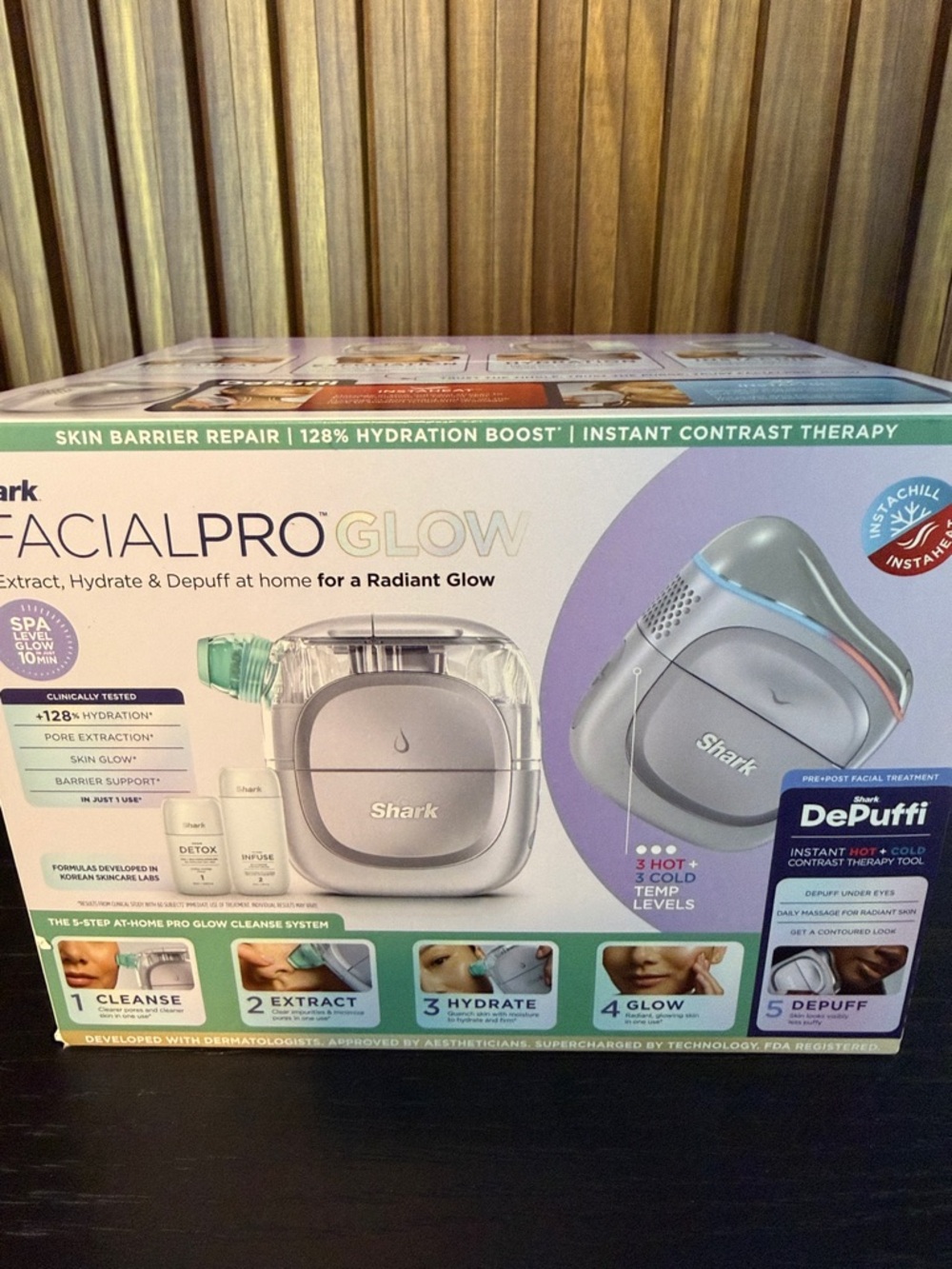 Shark FacialPro Glow Skincare Tool - Silver - Brand New & Never Opened! - Picture 3 of 4